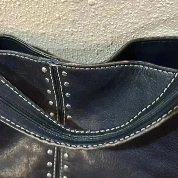 Michael Kors studded black leather hobo bag with dust bag - Picture 3 of 11